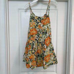 Faithfull the Brand floral tie back mini dress